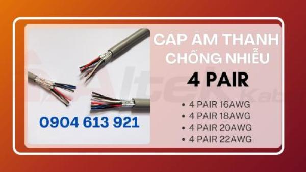 Cáp tín hiệu âm thanh xoắn chống nhiễu 1 pair 16AWG/18AWG/20AWG/22AWG Altek Kabel Cáp tín hiệu âm thanh xoắn chống nhiễu 1 pair 16AWG/18AWG/20AWG/22AWG Altek Kabel